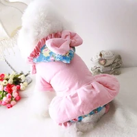 luxury woolen coat dog christmas clothes female pet two feet dog jacket for chihuahua yorkshire winter warm apparel for wedding