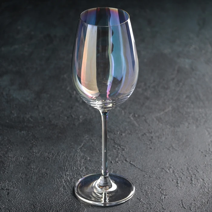 Бокал для вина Бонитас 500 мл с гальваническим покрытием цвет перламутровый | Дом и
