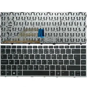 Испанская латинская Клавиатура для ноутбука HP Probook 640 G4 645 G4 640 G5 645 G5 430 G5 440 G5 445 G5 G5 LA с серебристой рамкой без подсветки