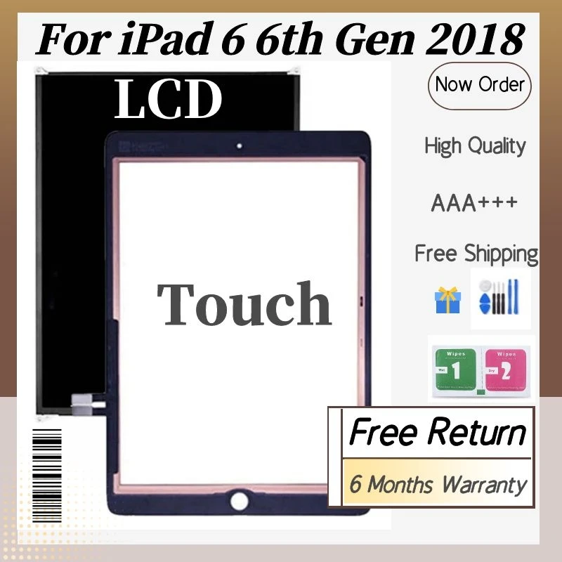 New LCD For iPad 6 6th Gen 2018 A1893 A1954 Touch Screen Digitizer panel LCD Display Screen For ipad Pro 9.7 2018 A1893 A1954