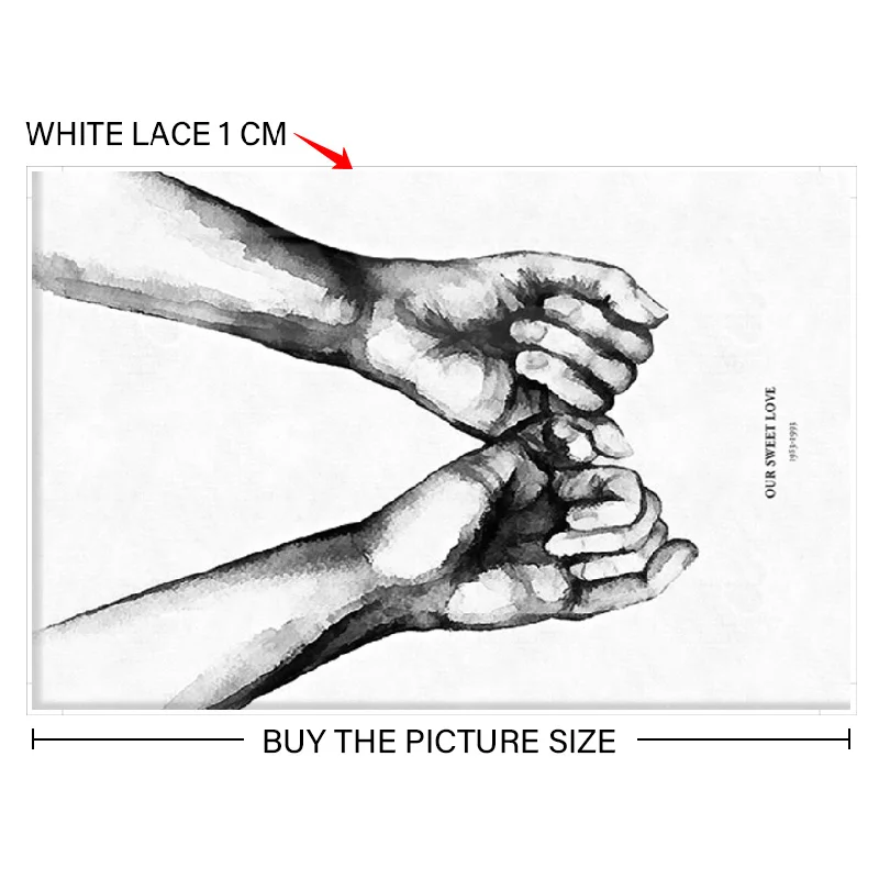 

Black White Romantic Hand In Hand Canvas Painting Love Wall Art Poster Hd Print Modern Fashion Picture Couples Lovers Room Decor