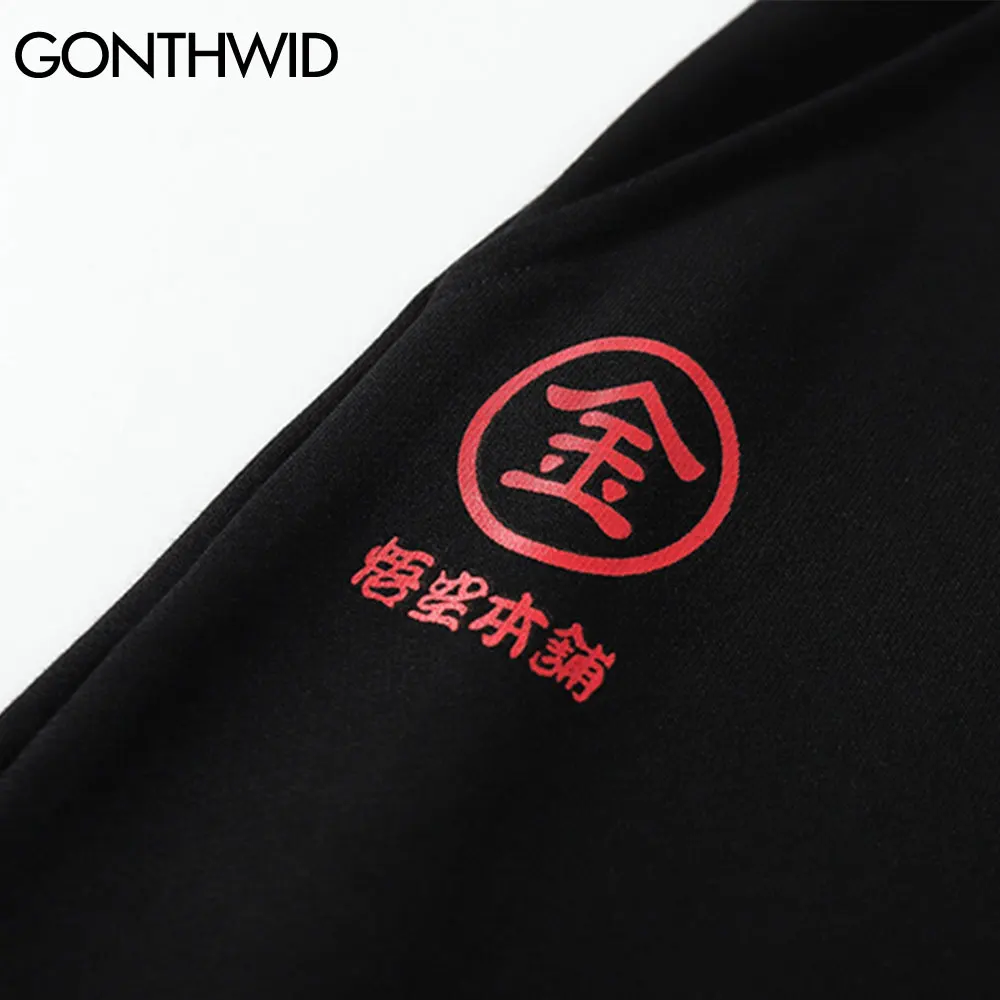 

GONTHWID Sweat Shorts Harajuku Japanese Style Casual Pockets Jogger Short Sweatpants Men Hip Hop Fashion Casual Streetwear Pants