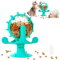 windmill pet puzzle toys interactive turntable cat treat feeder pets dog food dropping ball toy with powerful suction cup toy