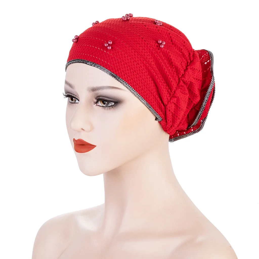 

New Fashion Printed Women Head Wrap Scarf Muslim Long Tail Turban Arab Hat Chemo Caps Hair Accessories