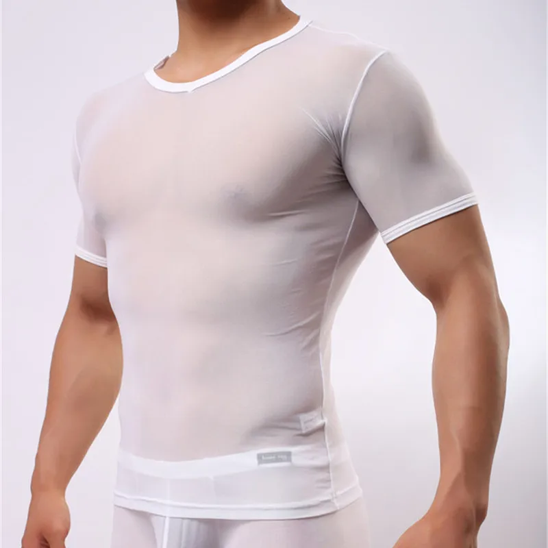 Men Undershirts Breathable Tight Slimming Transparent Body Shapewear Vest Shirt Slim BodyShaper Underwear Vest Undershirt