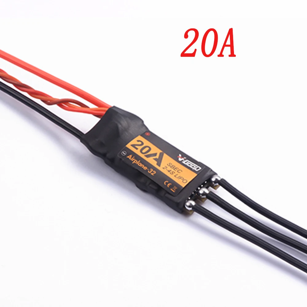 VGOOD бесщеточный ESC 6A / 12A 20A 30 40A 60A 80A 100A 120A 2S 32-бит с 1.5A SBEC для АКС. Для