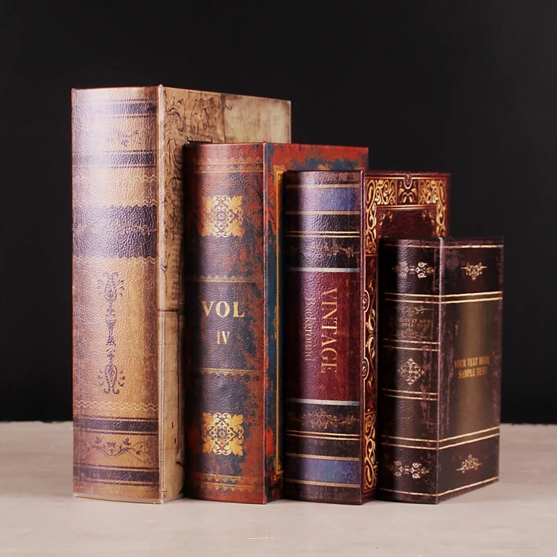 

Creative Simulation Book Decorations Display Library Bookcase Props Box European Decoration Ornaments Gifts Home Decor Ornament