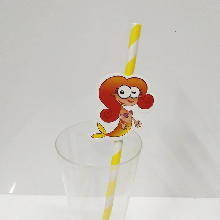1 пакет (10 шт) одноразовая посуда для вечеринок соломинки Единорог вечерние