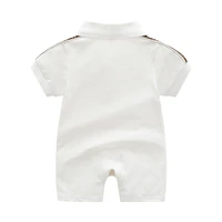 summer fashion baby clothes short sleeved one piece cotton thin section stitching letters newborn boy girl romper 0 24 months