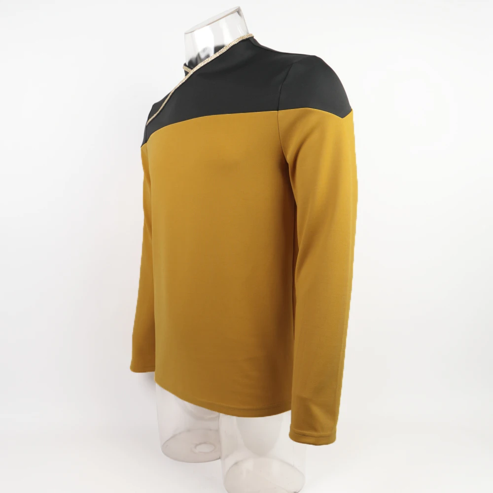 Звезда TNG капитан Пикард трек красный Униформа Топ куртка Voyager DS9 Желтый костюмы для косплея Хэллоуин Вечерние