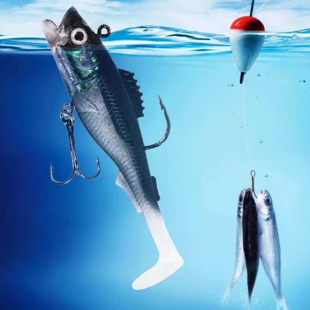 10Pcs/Set 9cm 14g T-Shaped Tail Fishing Lure Sharp Hook Silicone Big Mouth Popper Fishing Topwater Bait Fishing Supplies