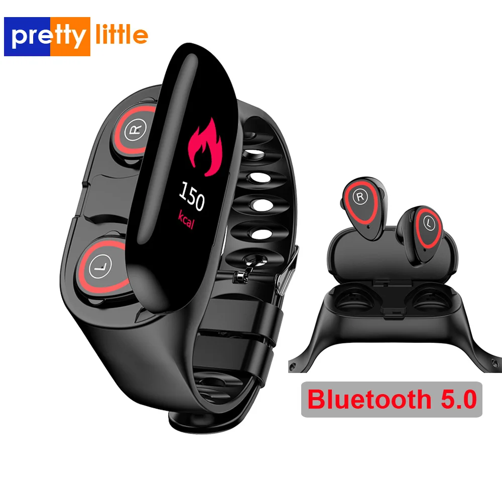 

M1 Bluetooth Headphone Smart Watch For Men Women With Hate Rate Blood Pressure Monitor Sport SmartWatch Android IOS