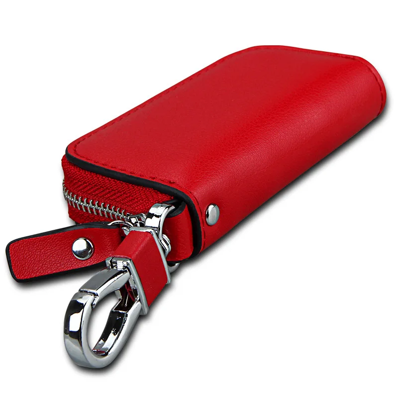 Retro Head Layer Cowhide Leather Car Key Wallet Multi-functional Soft Psoriasis Key Pouch Lock Car Key Bag Pocket