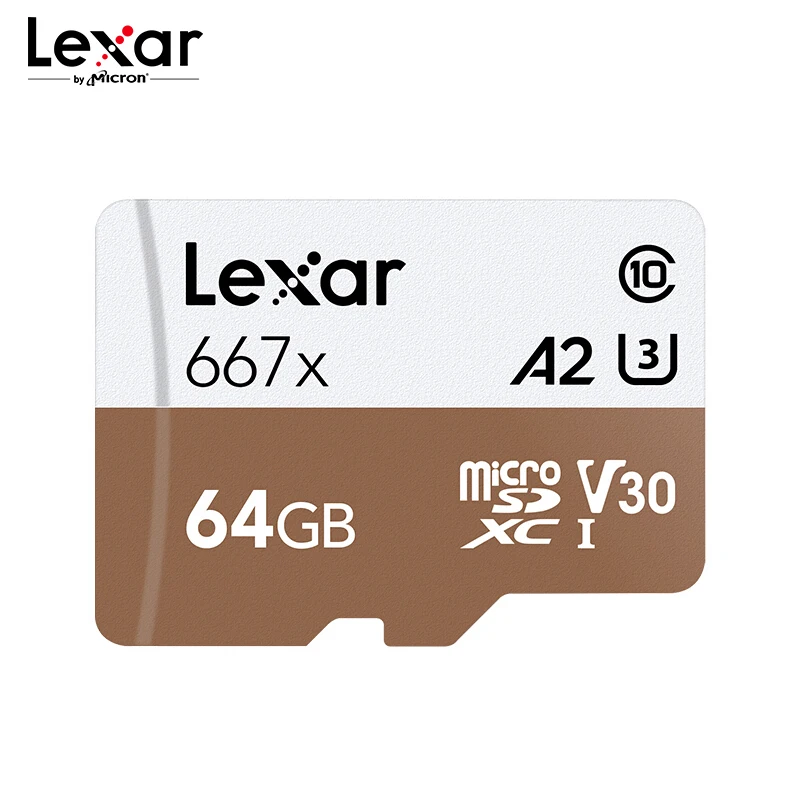 Профессиональная карта памяти Lexar 667x Micro SD стандарта 100 дюйма C10 TF на 256 ГБ 128