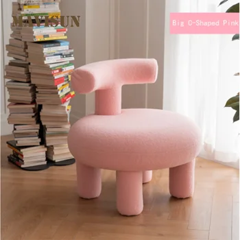 Lounge Chair For Leisure Ottoman Relaxing Stool Small All Sofa Pink Nordic Living Room Furniture Loft Bedroom Recliner Chair