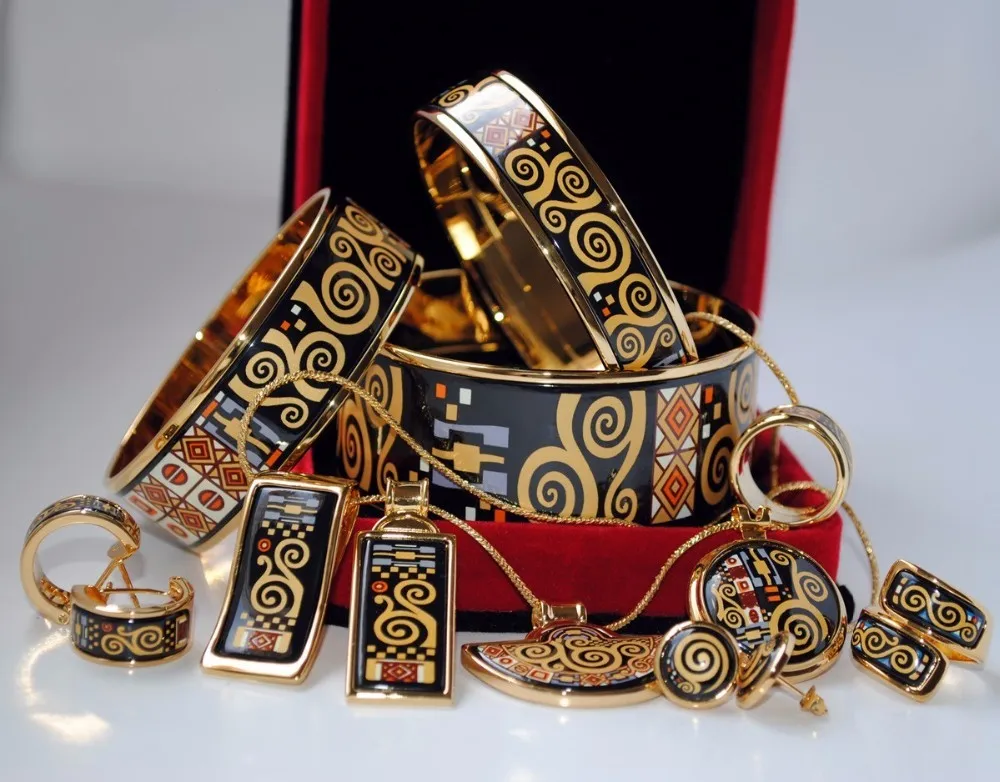 02 Cloisonne браслет кольцо серьги подвеска набор 4 шт. | Украшения и аксессуары