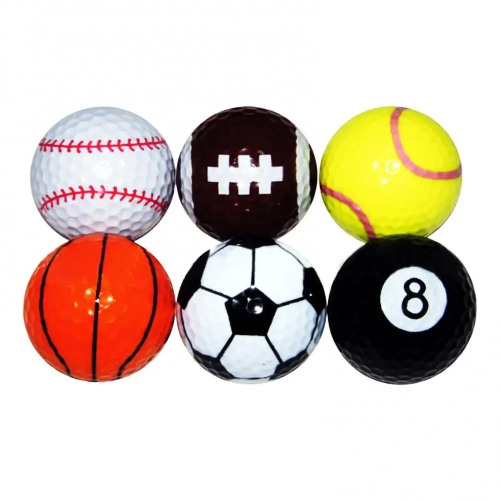 

6Pcs Golf Ball Novelty Sports Practice Training Tools Two Layers Golf Practice Balls Gifts golf accessories pelotas