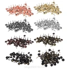 100 шт. антикварные латунные мебельные гвозди, мебельные штифты, фурнитура для декора