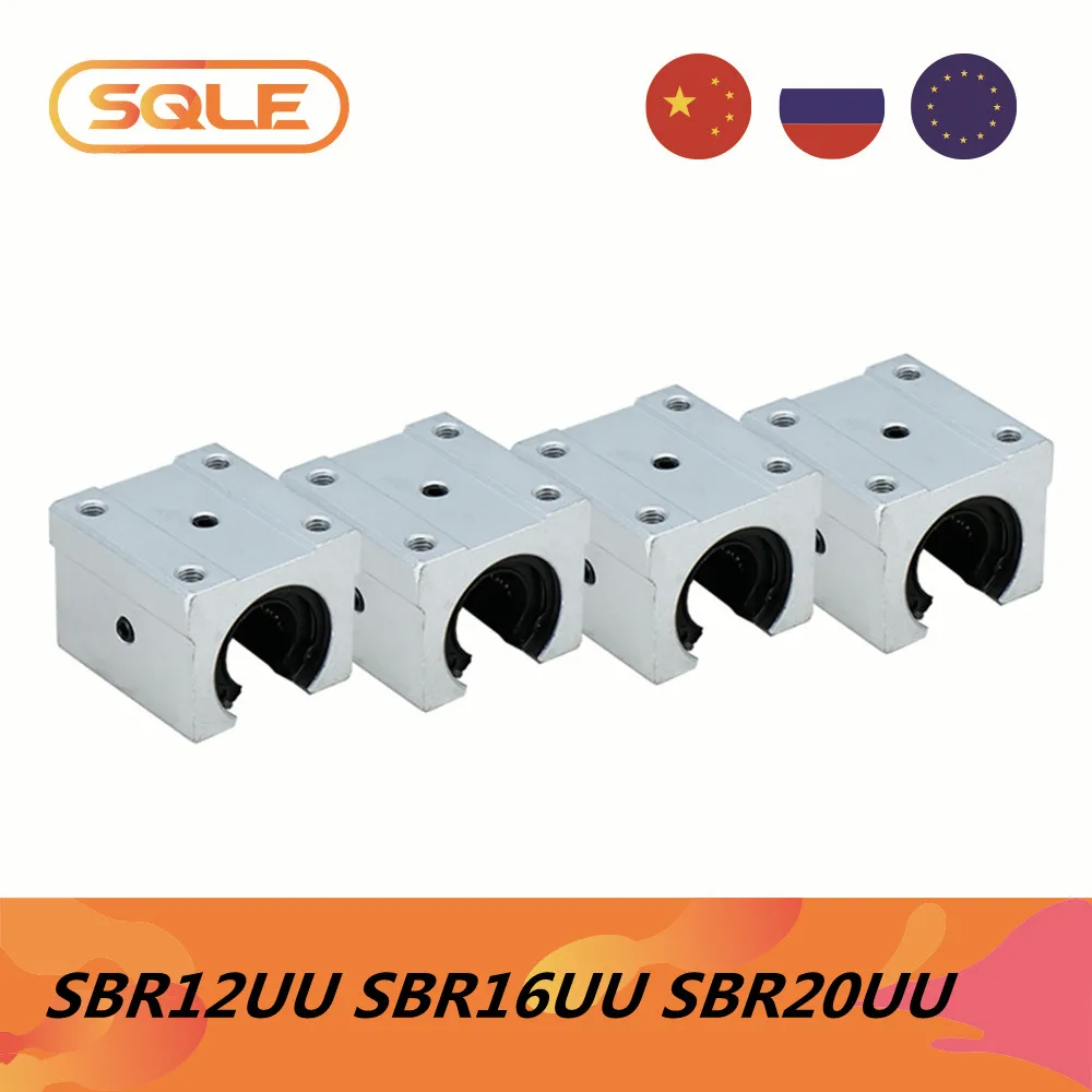 4 шт./лот SBR12UU SBR16UU SBR20UU подшипники каретки для SBR12 SBR16 SBR20 линейная опорная