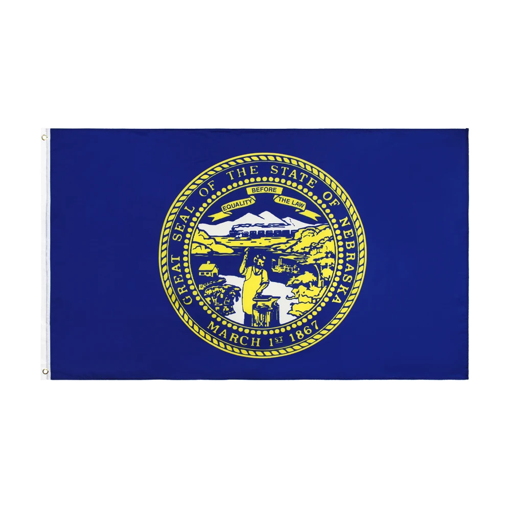 

3x5ft Stock 1867 Great Seal The State Of Nebraska Flag