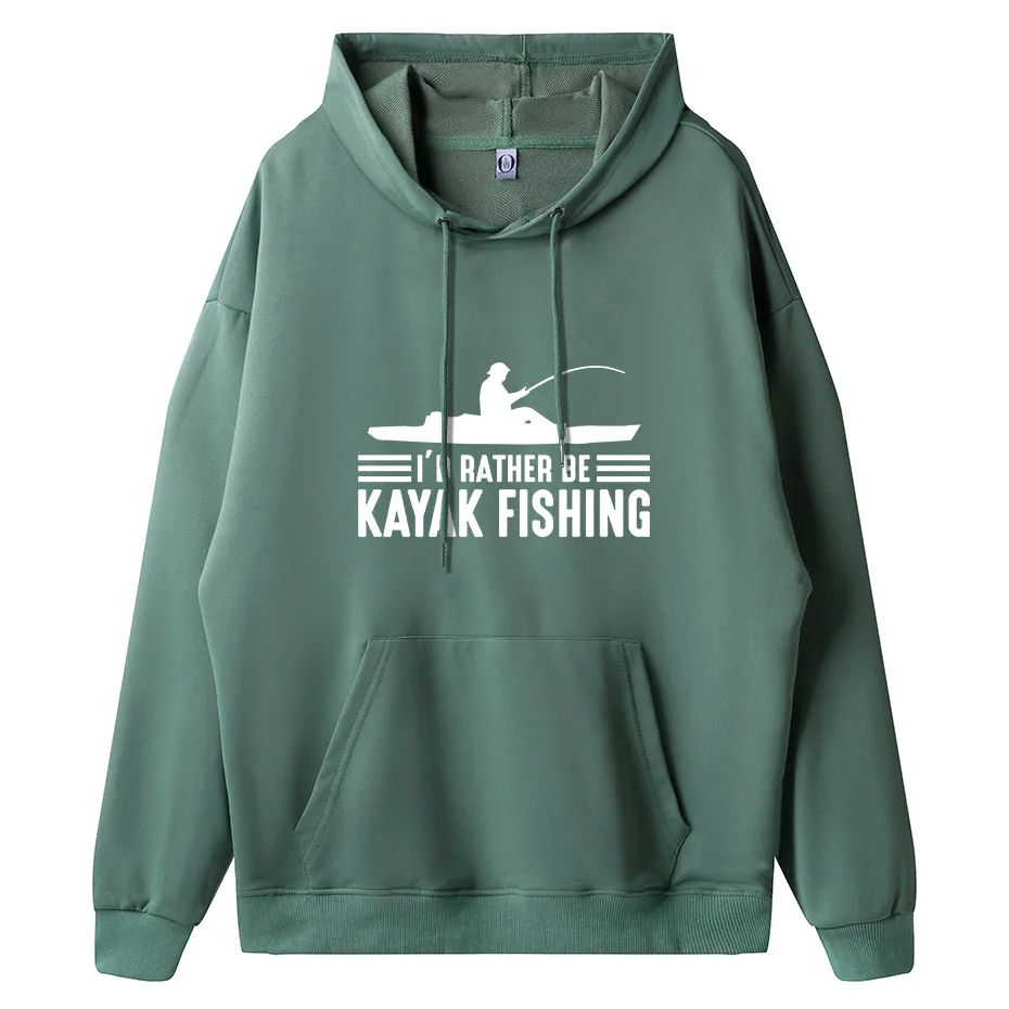 

I'd Rather Be Kayak Fishinger for Men New Men'S Fashion long-Sleeve Mens Arrival Men long Sleeve Hoodies, Sweatshirts