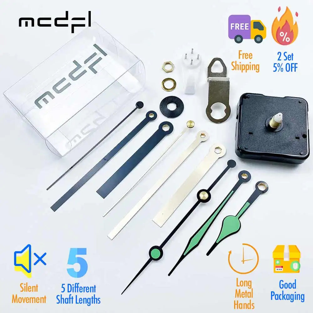 

MCDFL DIY Wall Clock Mechanism Sweep Table Desk Clocks Hands Repair Kit Hours Movement Silent Quartz Watch Mechanic Clockwork