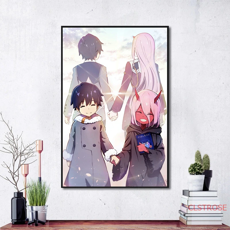 Anime Manga Darling In The Franxx Art Posters Canvas Painting and Prints Cuadros Wall Picture for Living Room Decor | Дом и сад