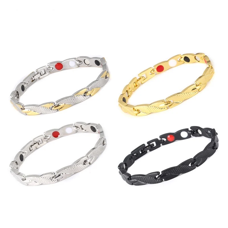 

New Fashion Dragon Pattern Bracelet Magnetic Bracelet Men's Titanium Steel Bracelet Women's Jewelry 7mm Wide