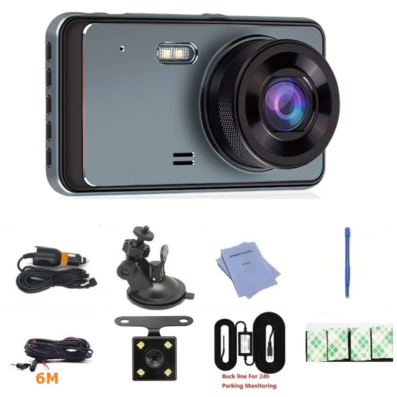 Видеорегистратор Автомобильный видеорегистратор камера Full HD 1080P 1296P двойной