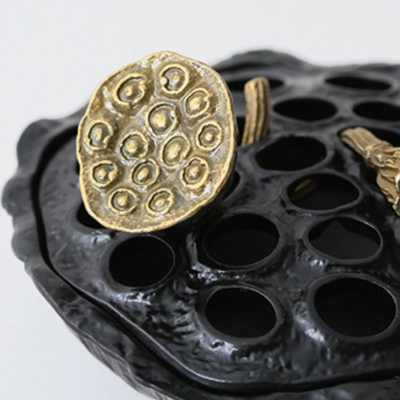 

Creative Lotus Incense Burner Home Decor Handcrafts Coil Censer Holder Articles Yoga Office Ornaments