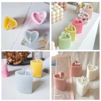 diy candle mold love shape acrylic candle mold candle making mould three dimensional heart pattern handcraft cake making tools