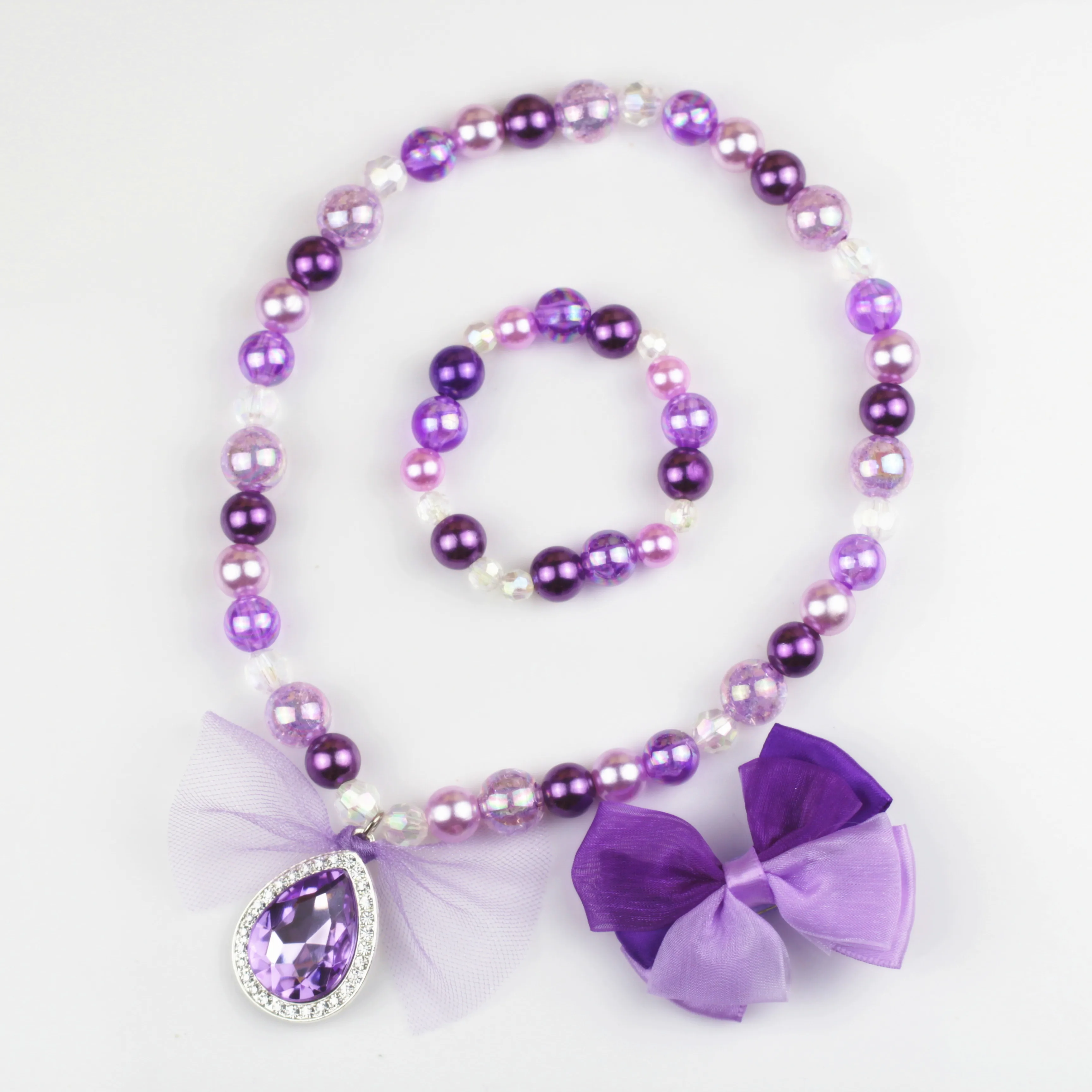 Ожерелье Принцесса София первая цепочка фиолетовый каплевидный Амулет подвеска