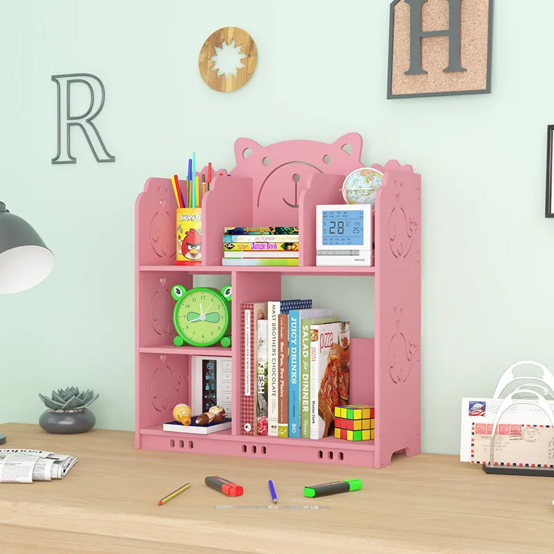 Настольная книжная полка маленькая креативная настольная для хранения книжный