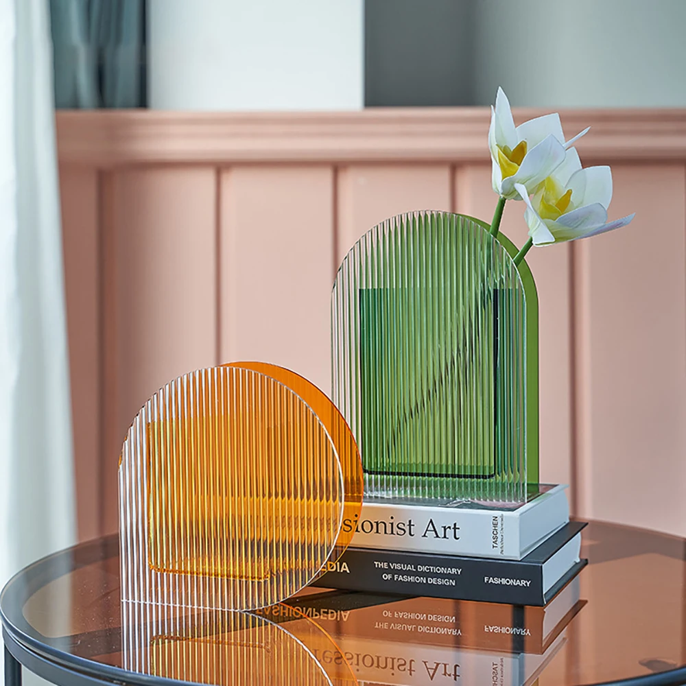 

Nordic Style Acrylic Vase Decoration Modern Aesthetic Room Decor Simple Art Vase Living Room Decoration Accessories Flower Pot