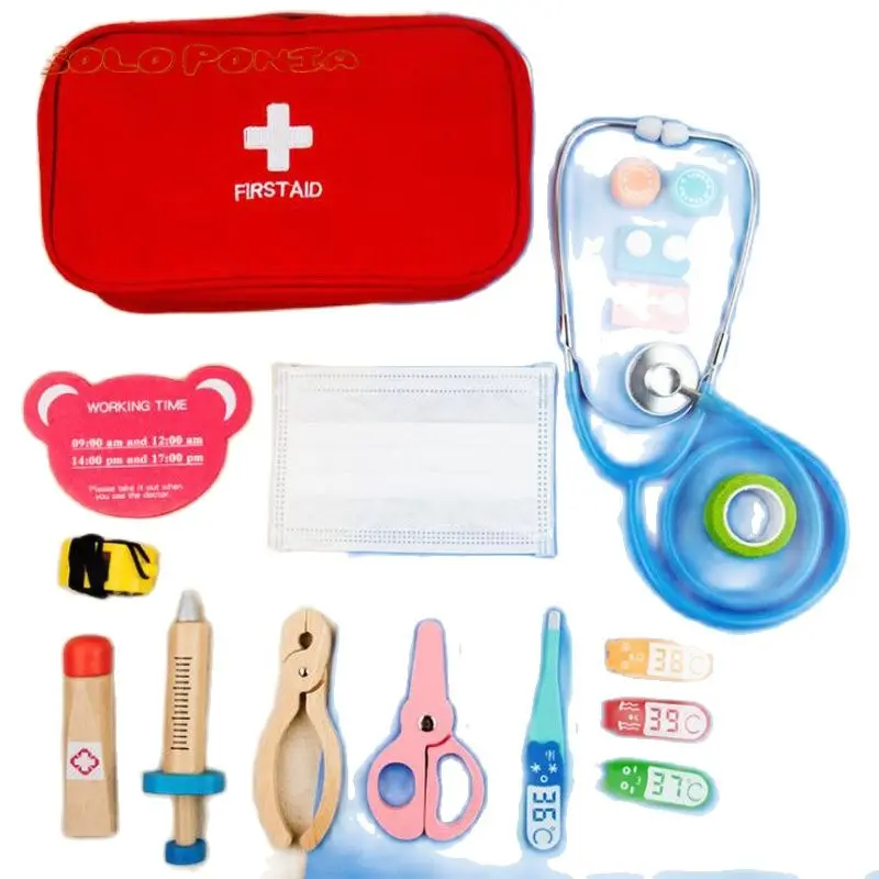 

Медицинский Набор из 17 предметов, набор для ролевых игр и игр, подарок для детей