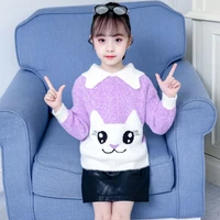 girls sweater kids babys coat outwear 2021 plus thicken warm winter autumn knitting tops pure cottonschool childrens clothing