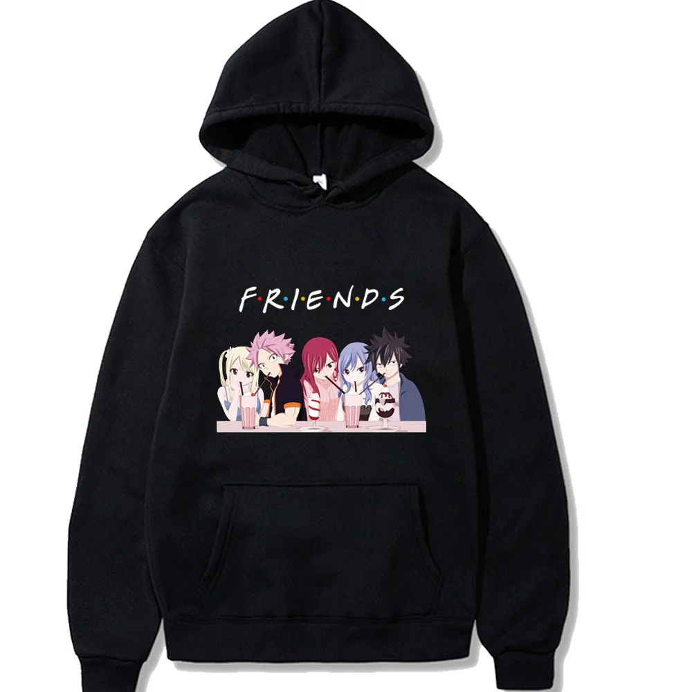 

Anime Fairy Tail Friends Printed Hoodies Natsu Lucy Gray Elza Kawaii Sweatshirts Women harajuku Clothes Men Oversized Pullovers
