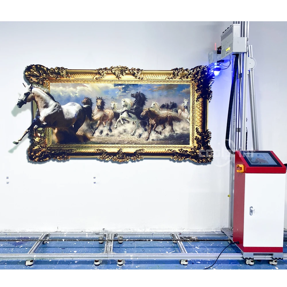 3D Vertical wall printing machine zeescapes Direct to Wall Inkjet Printer Portable Wheeled Machine |