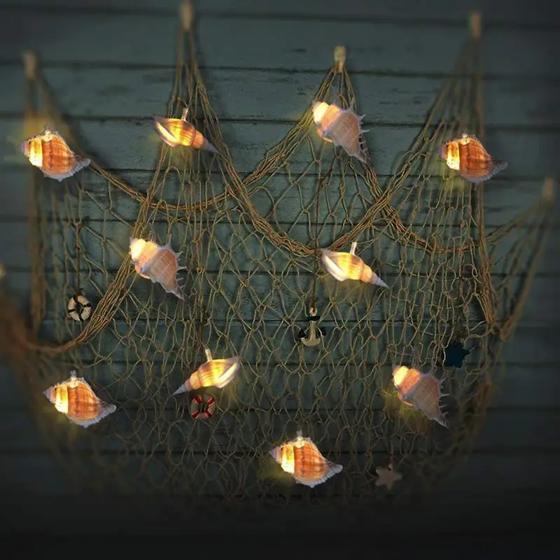1.65m 10LED Conch String Lights Sea Shell LED Fairy Lamp Battery Operated Christmas Wedding Holiday Decor Lighting | Лампы и освещение