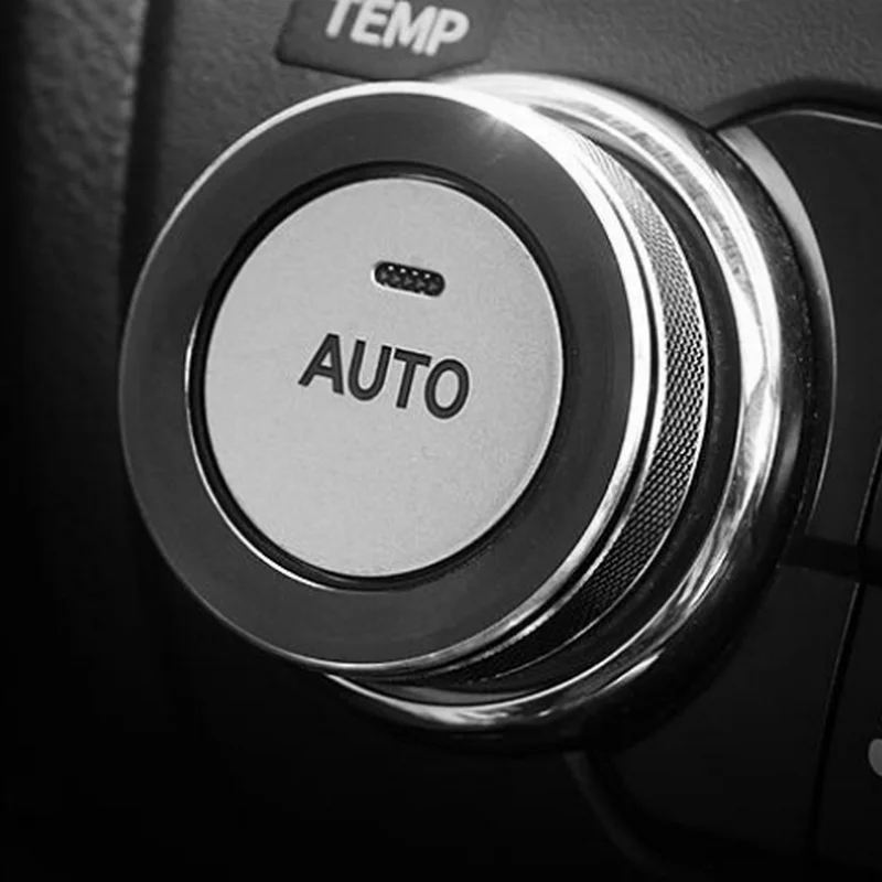 

SBTMY 2PCS/SET Automotive air conditioning knob metal decorating ring for Toyota Prado 2700 2010-2018