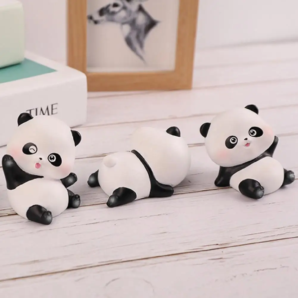 

Panda Doll Attractive Wide Applicability Resin Cute Panda Shape Car Ornaments for Car
