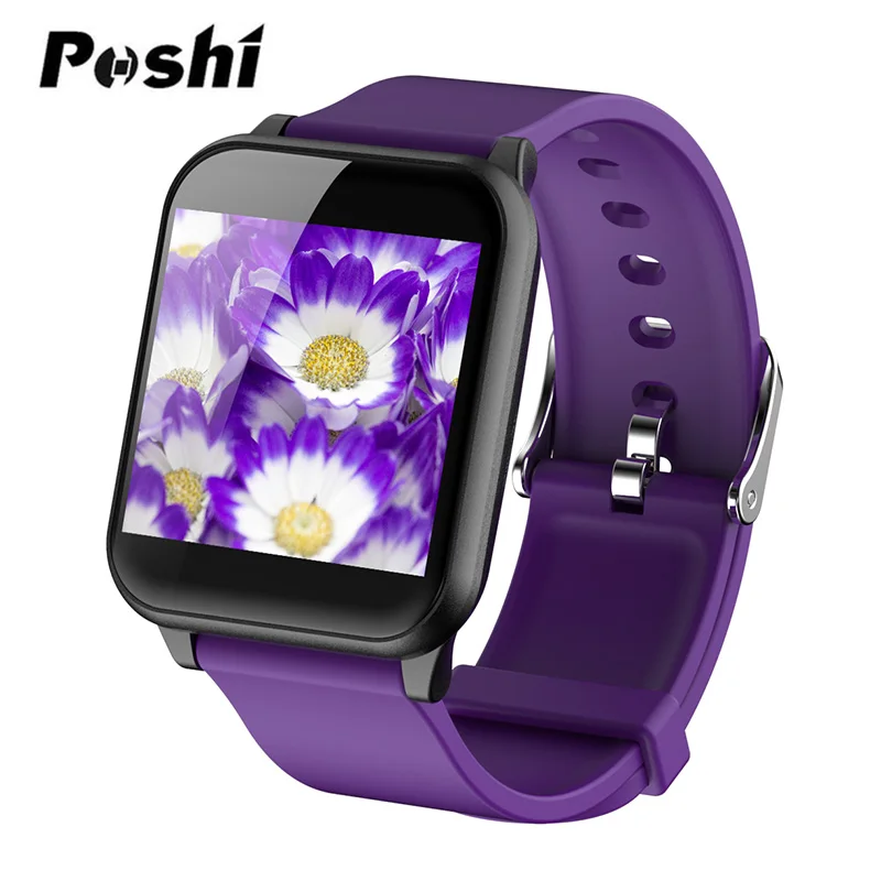 purple Новейшие спортивные Смарт-часы с Bluetooth, на заказ, с фоном, часы для погоды, калорий, шагомер, фитнес-часы, водонепроницаемые, для женщин и мужчин - Цвет: purple