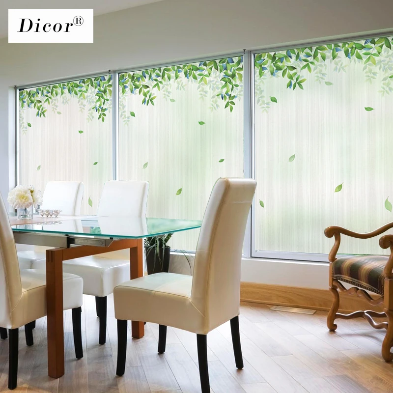 Дикорное декоративное витражное окно пленка без клея матовое непрозрачное