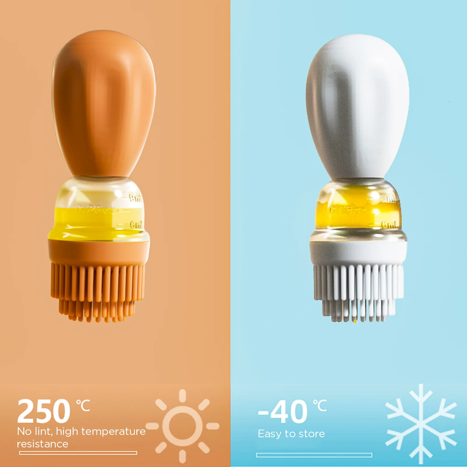 2 в 1 силиконовый дозатор для масла |