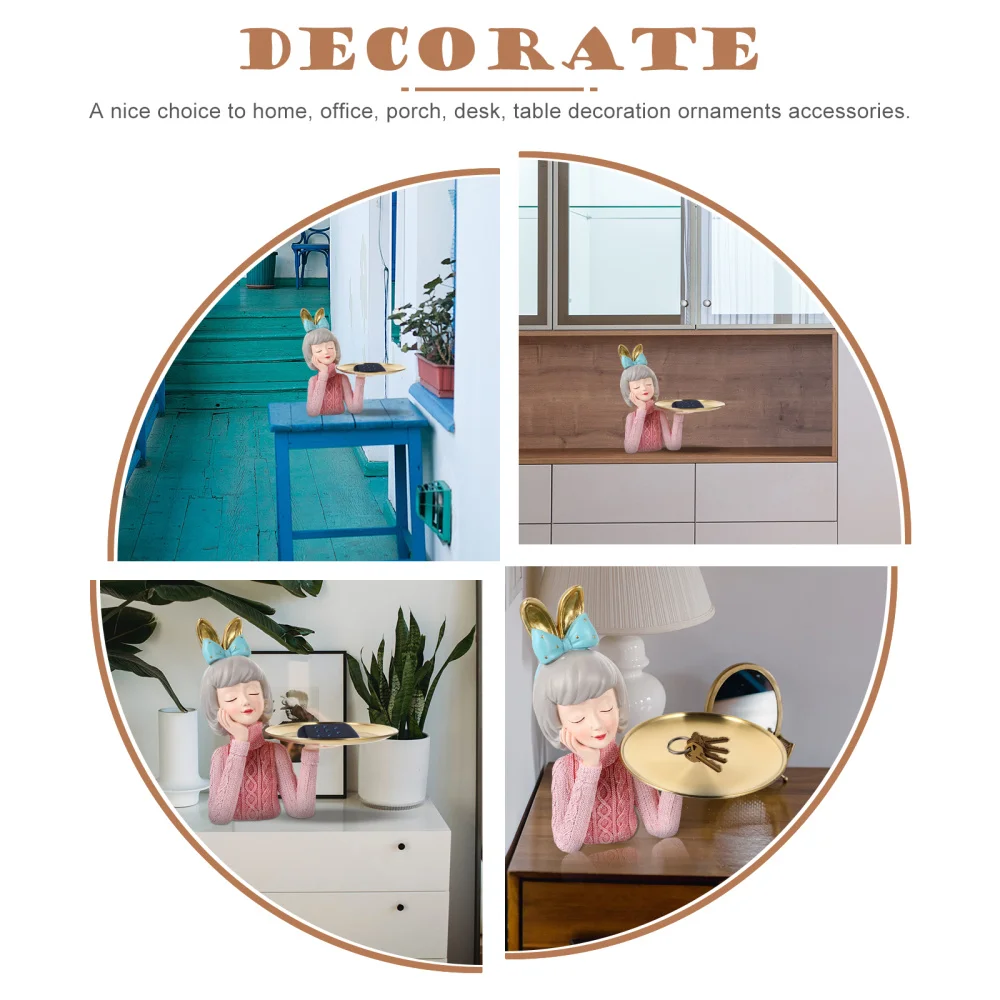 

1Pc Lovely Girl Design Porch Practical Adornment for Placing Key Creative Decor