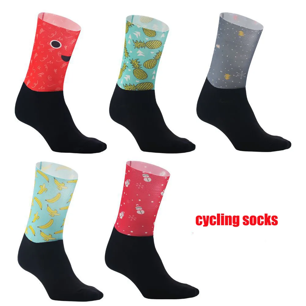 New pineapple compression cycling socks Outdoor cycling sports breathable wear-resistant pressure team socks Sport Racing
