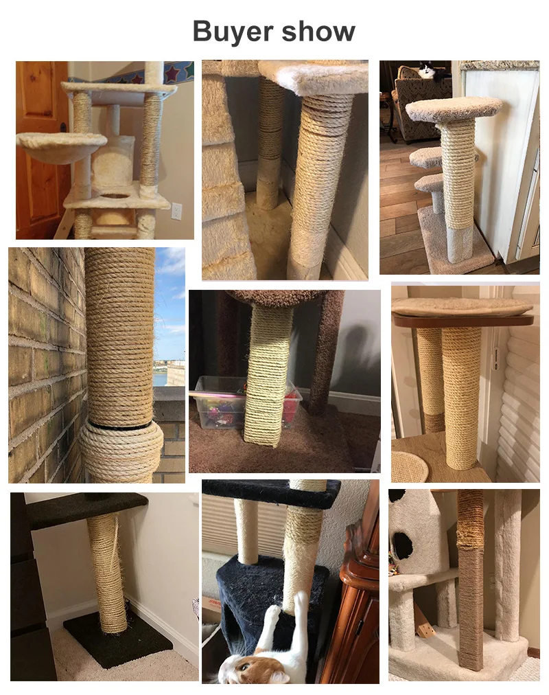 

4/6MM Thick Hemp Cord Rope Strong Natural Twine String Jute Hemp Rope For Craft Rope Cat Scratching Post Climbing Gardening Gard