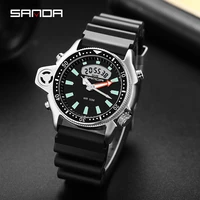 sanda new fashion sports mens quartz watch military watch male waterproof s vibration personality male clock changed watch