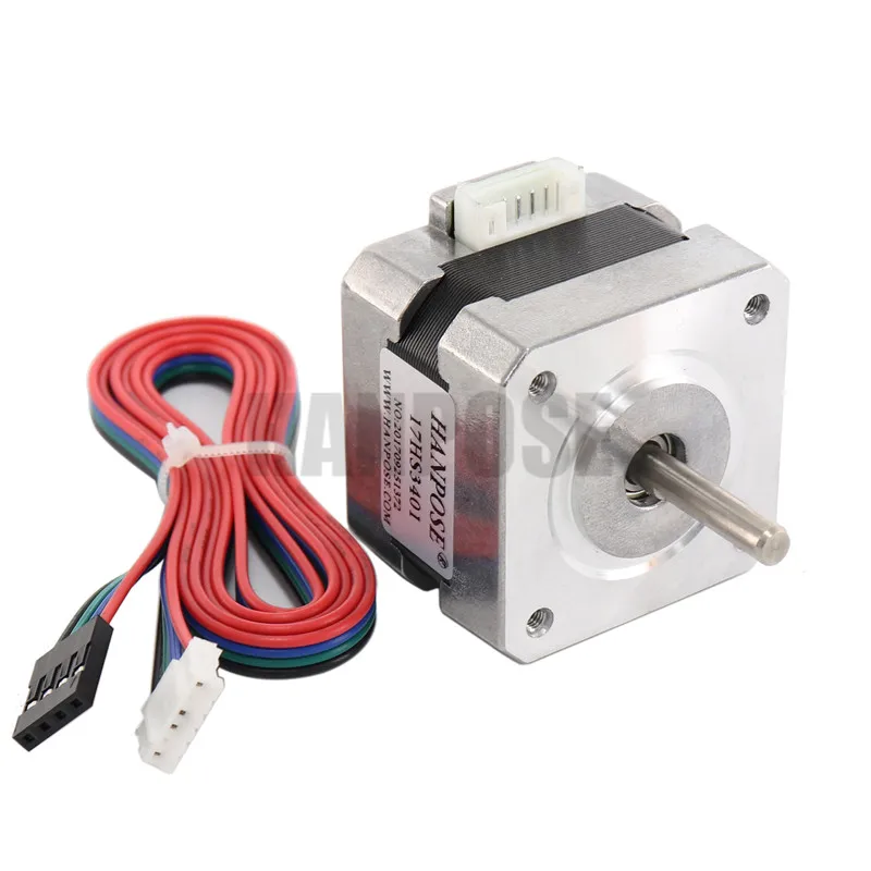 4-контактный шаговый двигатель Nema17 17HS3401-D 1.3A 28N.cm 42BYGH для лазера с ЧПУ и 3D-принтера 50