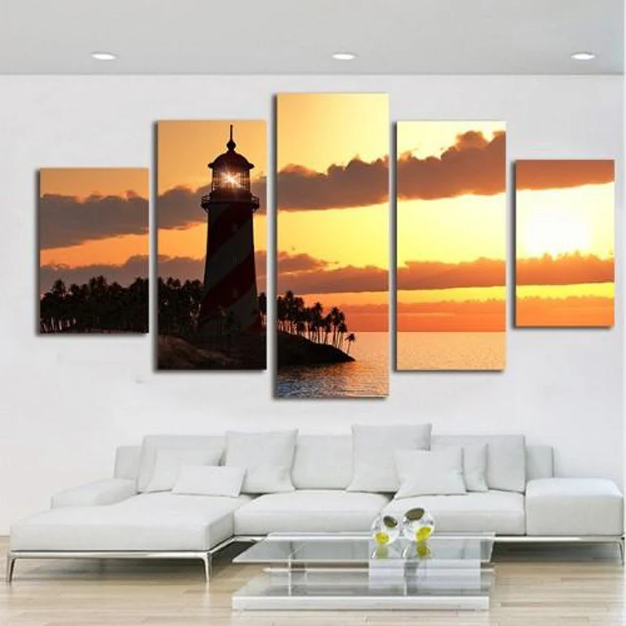 Набор для алмазной вышивки сделай сам картина с изображением маяков пейзажа